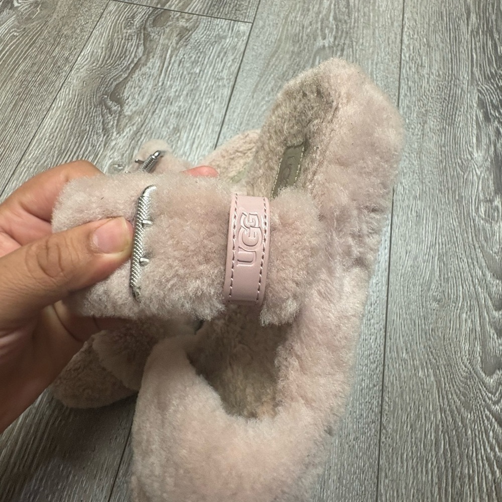 UGG Plush Shearling Slippers in pink - Picture 2 of 13